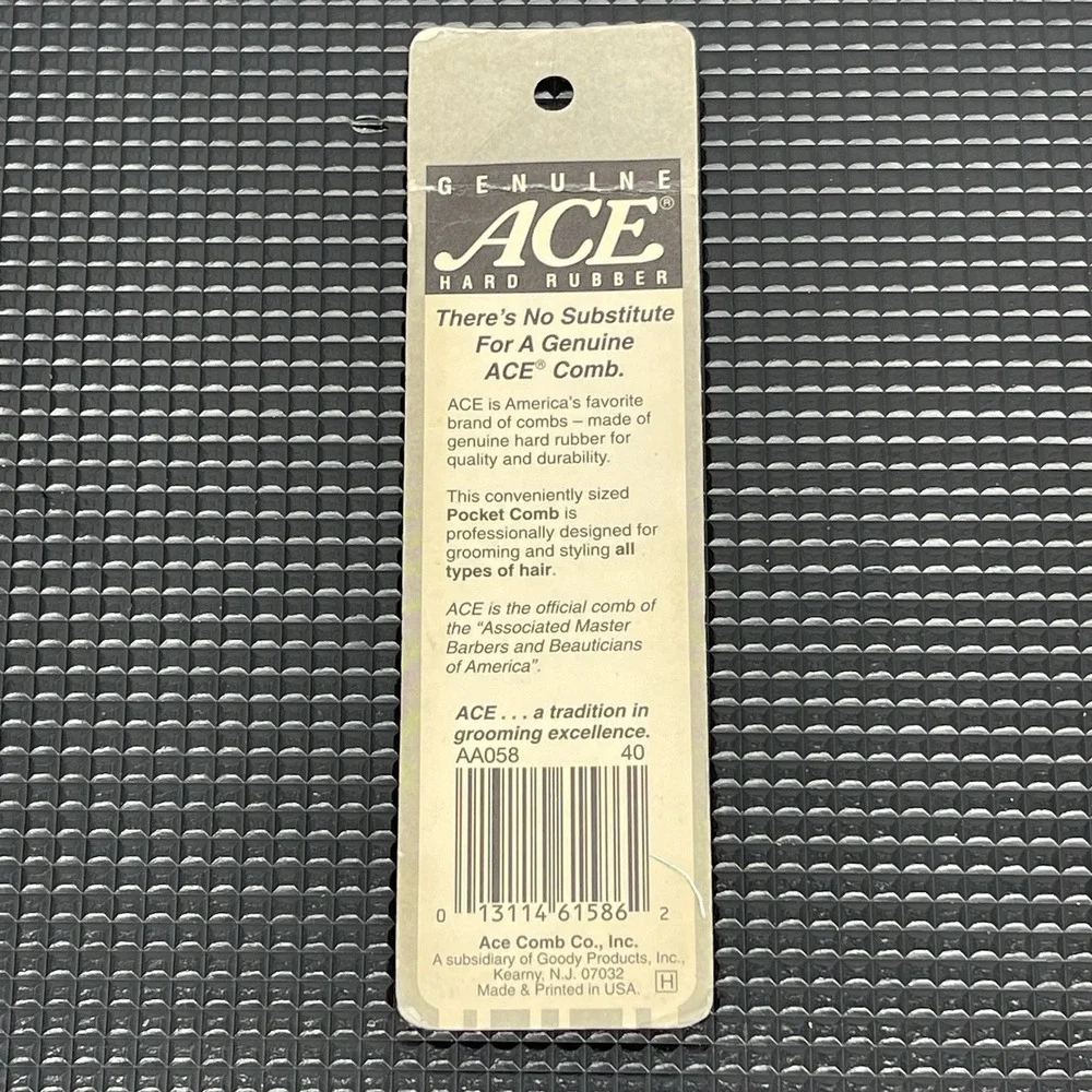 Vintage Genuine Ace Hard Rubber Comb 5